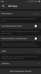 The soundbrenner pulse review shows you different settings.