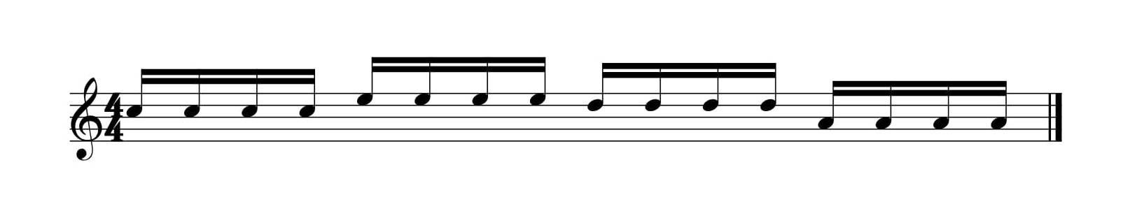 a basic drum fill in drum sheet music