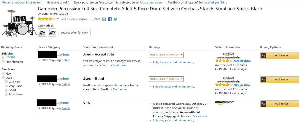 used drums for sale for example the gammon full size drum kit