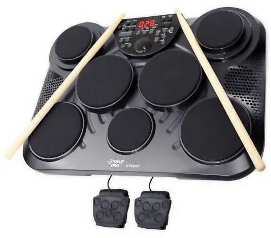 Black 2 Drum Sticks Best Birthday Christmas Gift for Kids Children Headphone Jack 2 Foot Drum Pedals Hailansden Electronic Drum Set Digital Electronic Roll Up Drum Kit with 7 Drum Practise Pads 