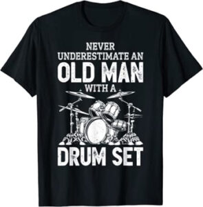 Old Man With A Drum Set